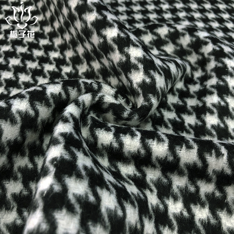 双面千鸟格毛呢布料02