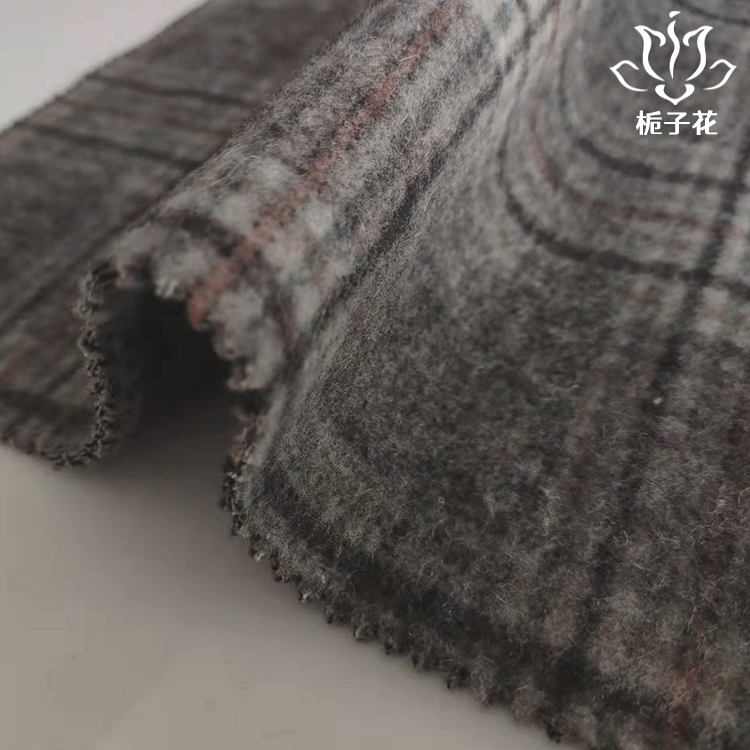双面立绒格子呢面料11