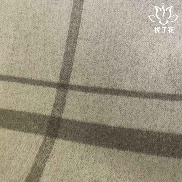 双面人字格子呢面料23