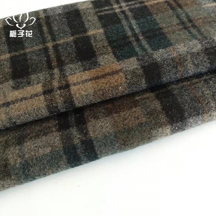 格子双面顺毛呢面料04