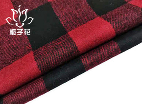 50羊毛红黑麦尔登格子呢