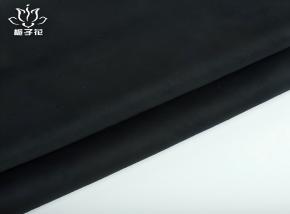 全羊毛黑色单面水波纹面料